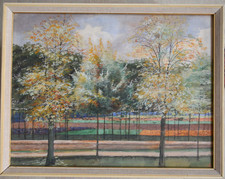 Original Aquarell Bild ALT signiert Landschaft