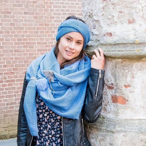 Strickschal ecktuch - strickschal, 3-ecktuch