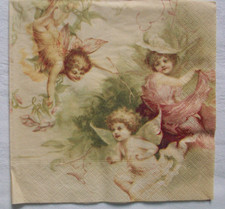 Engelkinder klassisch Putti - 5 Servietten Basteln Serviettentechnik - s. Bild