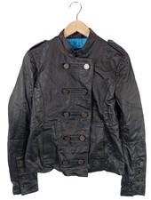 DENNY ROSE Lederjacke Damen Jacke Gr. DE 38 schwarz Casual-Look