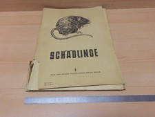 Schädlinge, 24 Drucke, Verlag Volk und Wissen, original DDR Produkt, gebraucht
