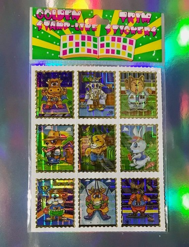 Briefmarken glitzer sticker - briefmarken,