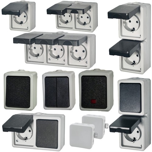 Feuchtraum aufputz steckdosen - aufputz,