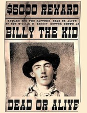 Wanted Poster Billy The Kid