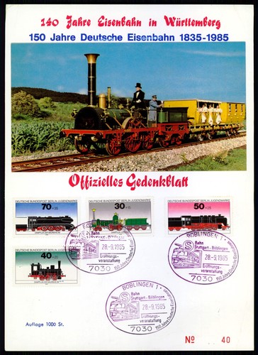 Gedenkblatt 1985 böblingen - 1985,