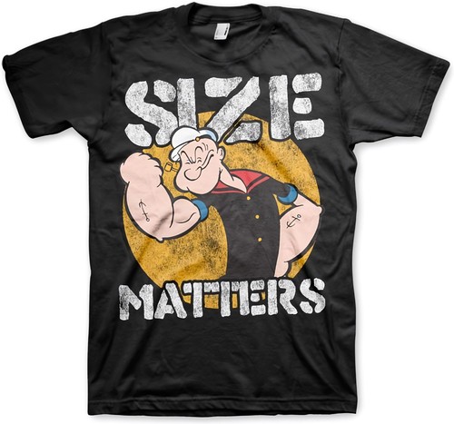 Popeye size matters shirt - popeye,