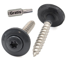 Spenglerschrauben Anthrazit RAL 7016 Torx Edelstahl A2/V2A 15mm Dichtscheibe