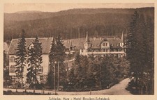 Alte Postkarte Schierke (Harz), Hotel Brocken-Scheideck, 1926 Sachsen-Anhalt