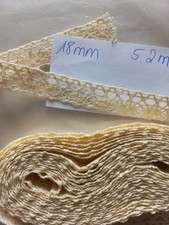 Häkelborte Spitze Baumwolle 18mm beige Puppenkleidung