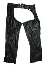 MOB Leder Chaps Gr. M Western Style Biker Vintage Leather Gear 93cm