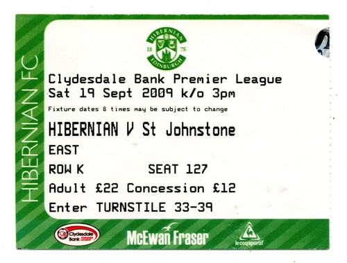 Ticket sco hibernian - ticket,