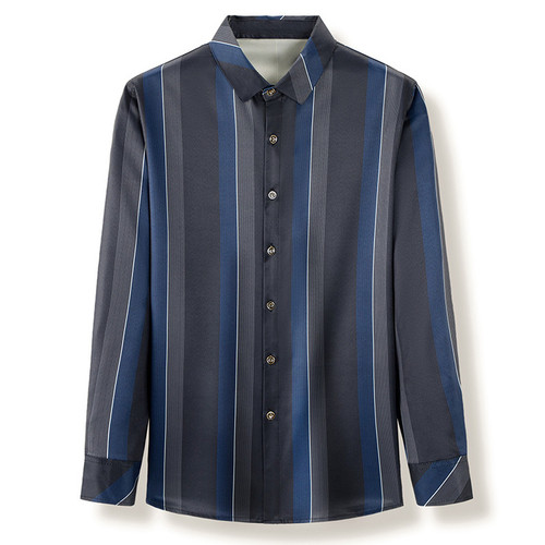 Herren satin kunstseide bluse - herren,
