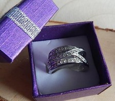 Eleganter breiter DAMENRING  mit Swarovski*Elemente**Gr. 16 bis 18 wählbar