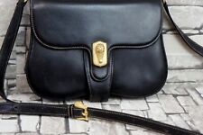 BARRY KIESELSTEIN CORD DAMEN LEDER VINTAGE UMHÄNGETASCHE KROKODIL SERIE SCHWARZ