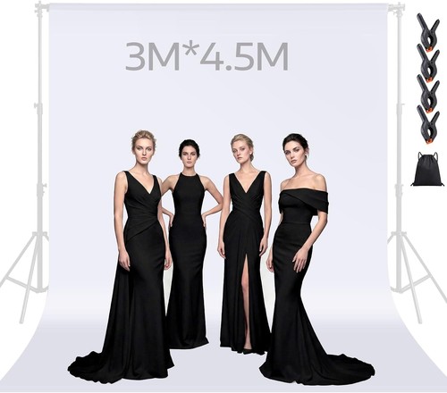 Fotohintergrund 3x4 weiß - 3x4,5m,