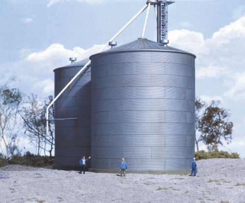 Spur bausatz silo für - h0, --