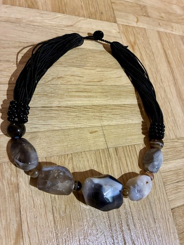 Halskette collier edelstein - halskette,