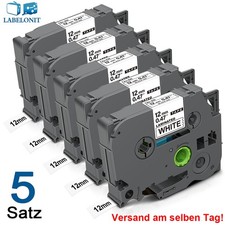 5x Schriftband TZe-231 12mm für Brother P-Touch PT-H110 H100R H105 H100LB H101C