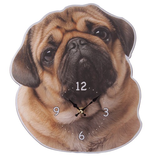 Wanduhr mops hund haustiere - wanduhr,