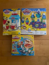 Play-Doh Set Konvolut Popcorn Party, Dr.Wackelzahn, Eiscreme Schloss + Knete