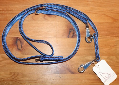 Hundeleine blau mit streifen - mit,