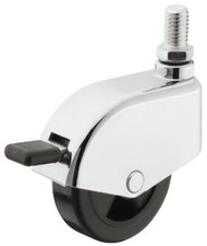 2 Stück Häfele 660.19.289 Design-Möbelrolle, Tragkraft 50 kg, lenkbar, mit Fests