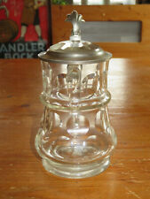 WEIß Louis Eduard Heinrich Valentin KULMBACH ■ Bierkrug & KristallglasZinndeckel