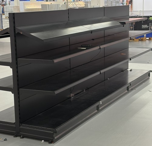 Gondelregal beidseitig schwarz