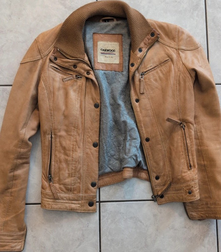 Oakwood damen lederjacke braun - oakwood,