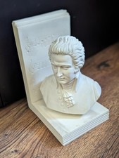 Wolfgang Amadeus Mozart Klassik Büste Buchstütze Alabaster Gionelli Figur Deko