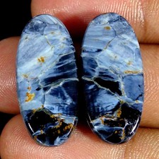 29.50Cts Natürlich Pietersite Oval Paar Cabochon Lose Edelstein 13x27x5mm