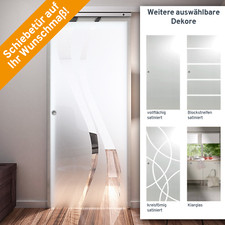 Wunschmaß Schiebetür Glas