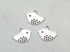 10x Anhänger Vogel 12x16mm