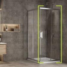 Türseite Duschkabine Eckig