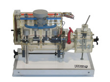 Glasmotor Fahrschulmodell 4-Takt Motor mit Getriebe : Heinrich Vogel