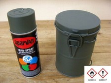(22,50 €/1L) WK1 FELDGRAU Stahlhelm Farbe Deutsch Alte Armee Gasmaskendose 400ml
