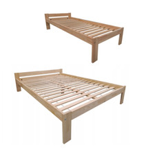 Holzbett Massivholzbett Bett aus Holz Kiefer Unbemalt Natürlich viele Größen