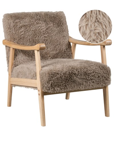 Sessel webpelz taupe mit - sessel,