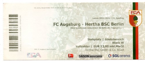 Ticket augsburg hertha - ticket,