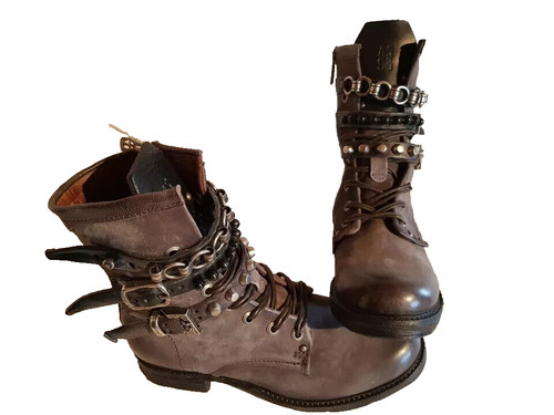 Damen leder stiefelette - a.s.98,