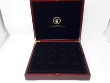 Holz Münzkassette für 16 Münzen bis 43 mm gebraucht (Z3402)