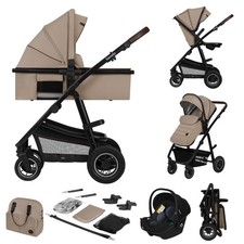 LIONELO® Kinderwagen 3 in 1 Kombikinderwagen  Auto- Babyschale 🔸 Biege