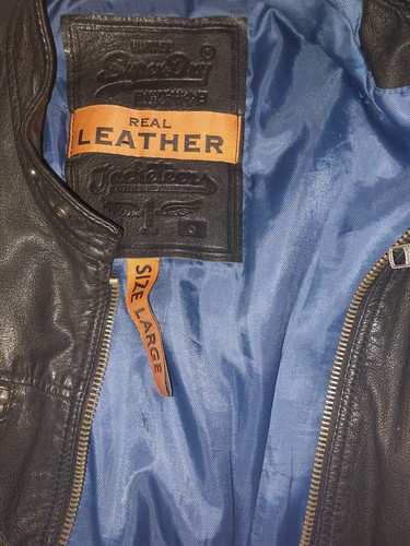Superdry lederjacke l - superdry,