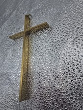 Messing Kreuz Wandkreuz 15cm – Handarbeit Made in Germany – Vintage Deko