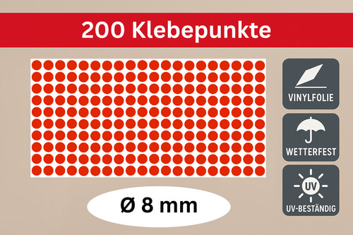 200 klebepunkte 8mm - 200,