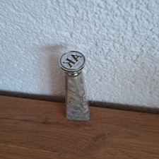 Antikes Siegel Stempelsiegel Marmor Initialen AK Stempel Messing silberfarben 