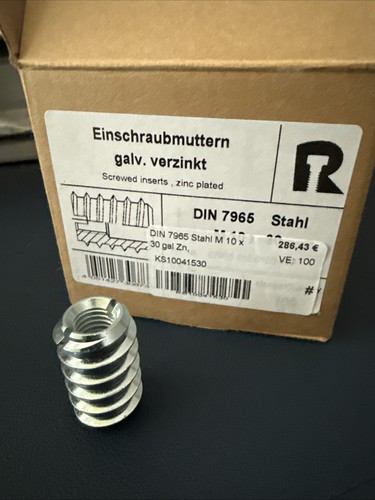10x einschraubmutter m10 30 - x,