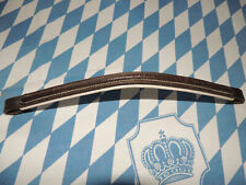 Stirnriemen braun Leder für Trense Zaumzeug schlicht 37cm weiß unterlegt gebr.