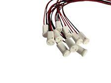 10x G4 LED Fassung weiß Sockel inkl. 60cm Anschlusskabel 12V 230V mit Kabel
