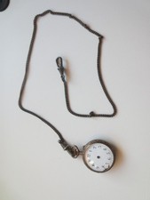 Alte Taschenuhr mit Kette Ersatzteil Durchmesser ca. 35mm